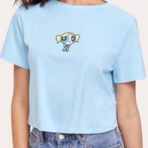 Powerpuff girl crop tee